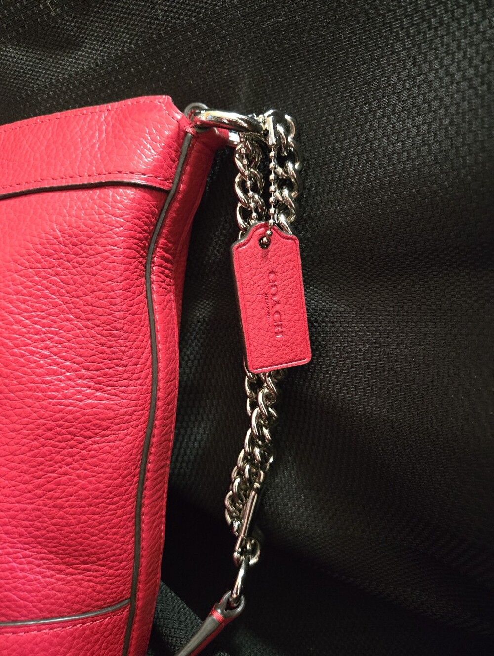 Coach Legacy Red Pebbled Leather Crossbody Bag EUC - Picture 5 of 11